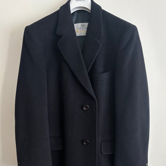 VINTAGE Aquascutum Cashmere Wool Coat/ Overcoat — 40/Medium/Large Made in Canada - Picture 1 of 14